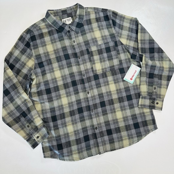 Marmot Other - Marmot Mountain Works Men's Flannel Shirt NWT XXL Plaid Button Front Long Sleeve